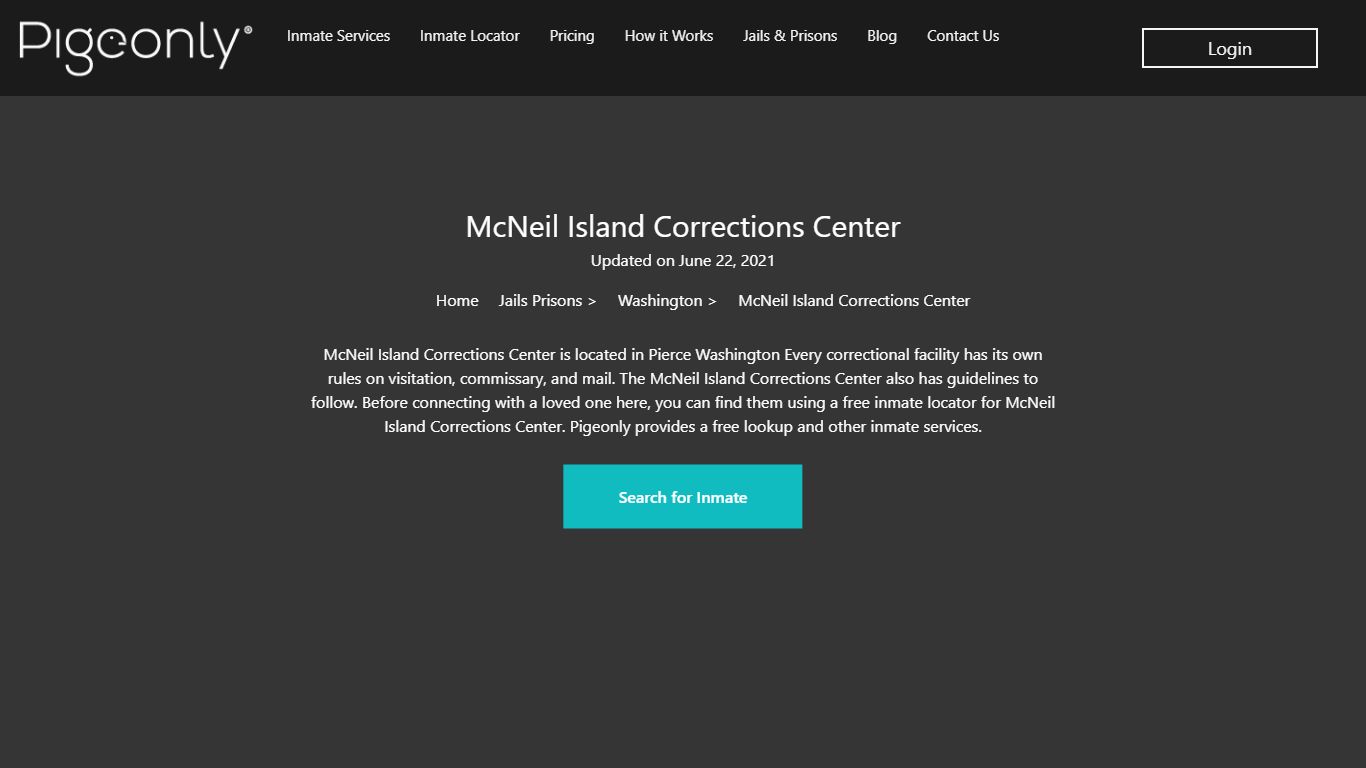McNeil Island Corrections Center Inmate Search | Washington - Pigeonly